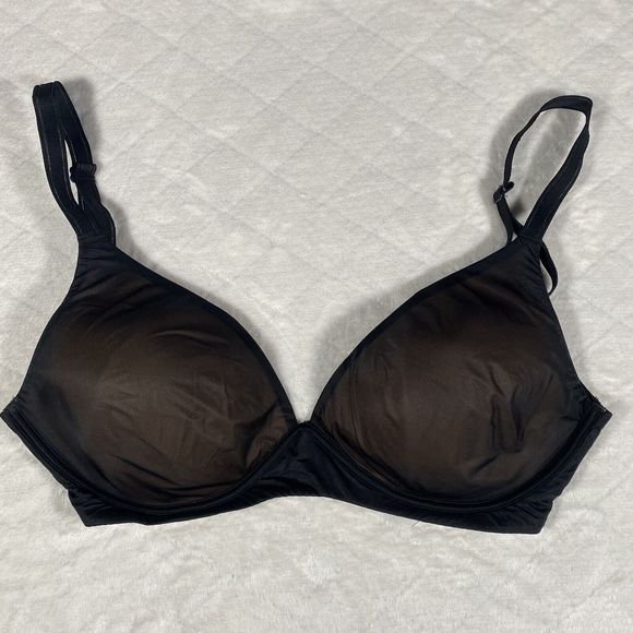 Victoria's Secret Black Tshirt Bra Lightly Lined Wireless Size 34DDD Packable - Picture 1 of 5